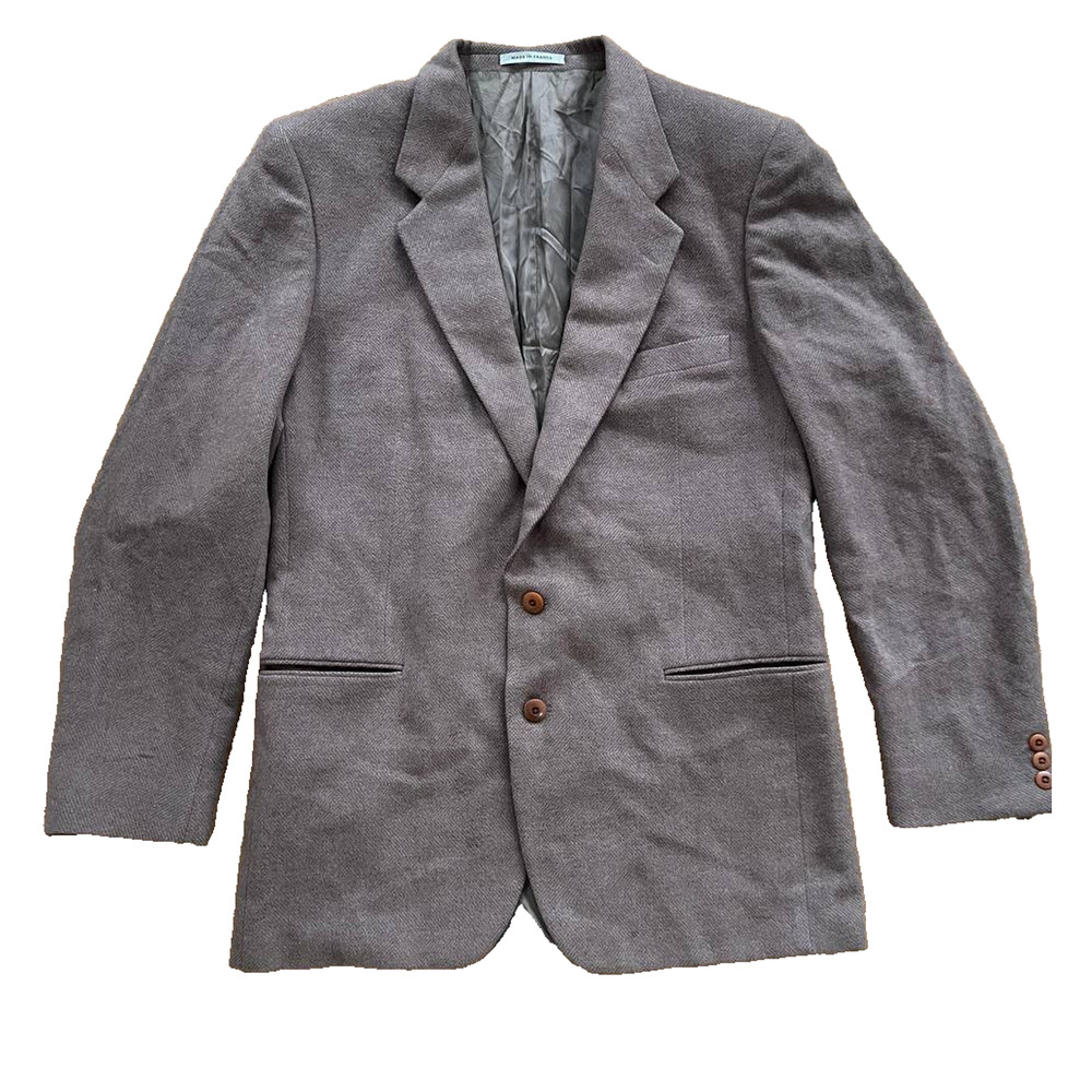 Yves Saint Laurent wool men Blazer suit jacket buttons pockets Brown L A001845